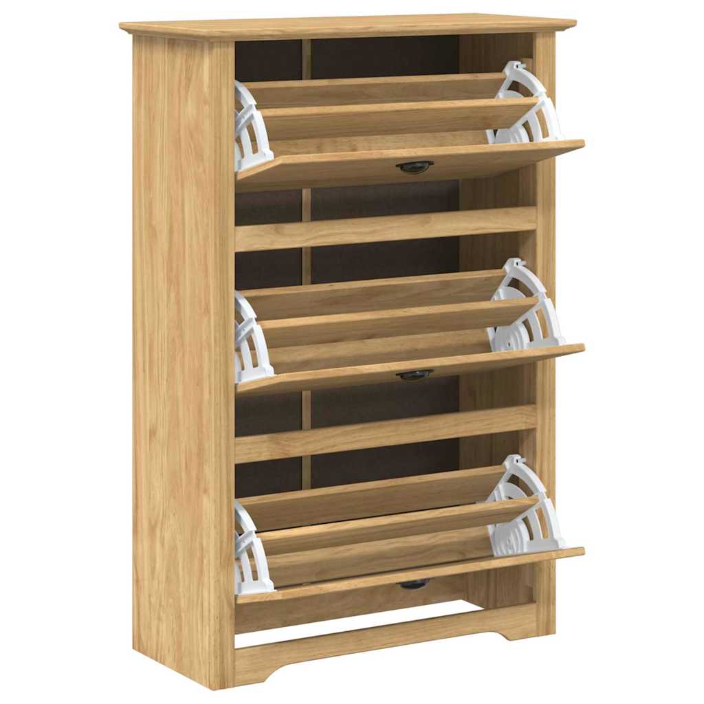 Sko Hylle BODO Honning brun 80 x 35 x 118 cm Konstruert tre