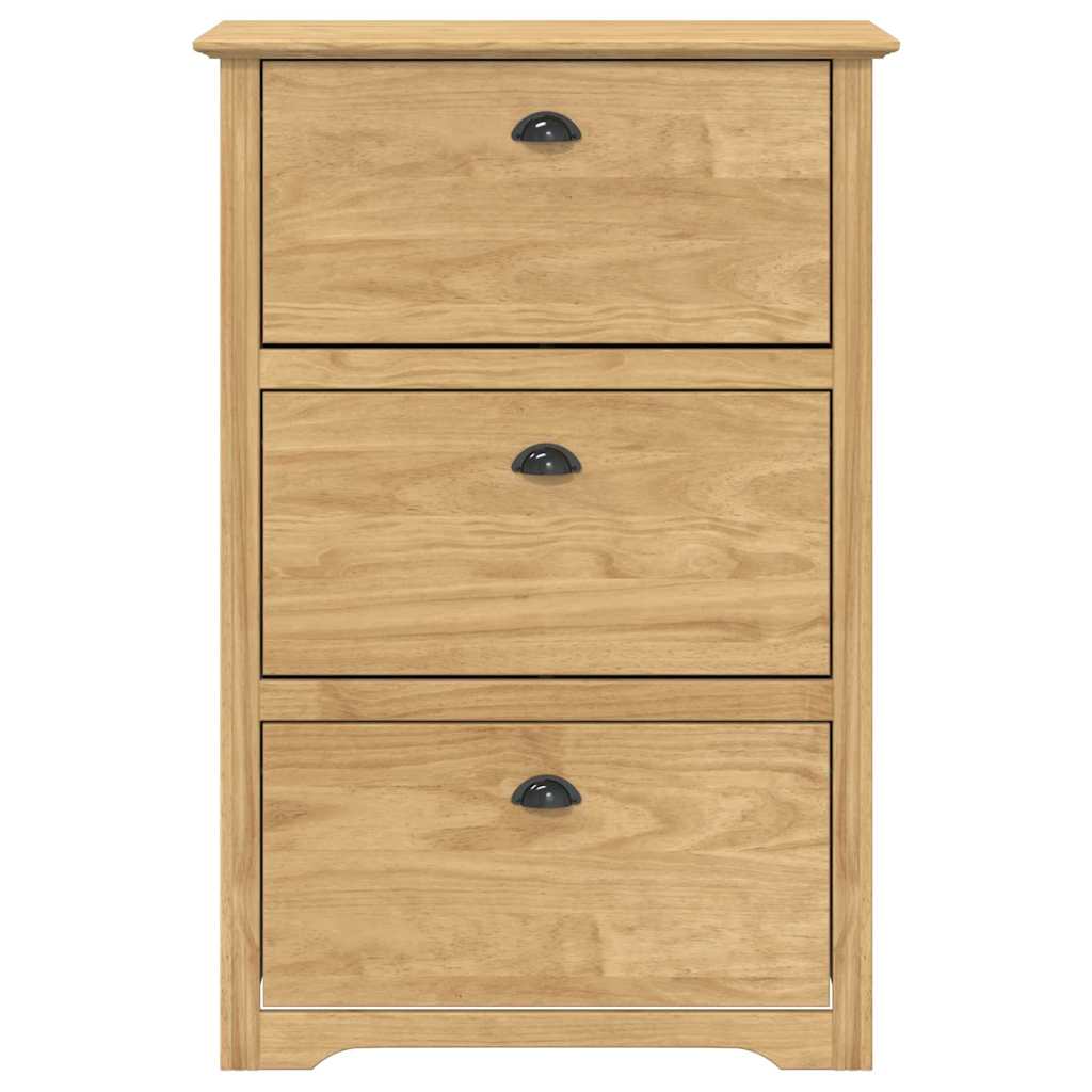 Sko Hylle BODO Honning brun 80 x 35 x 118 cm Konstruert tre