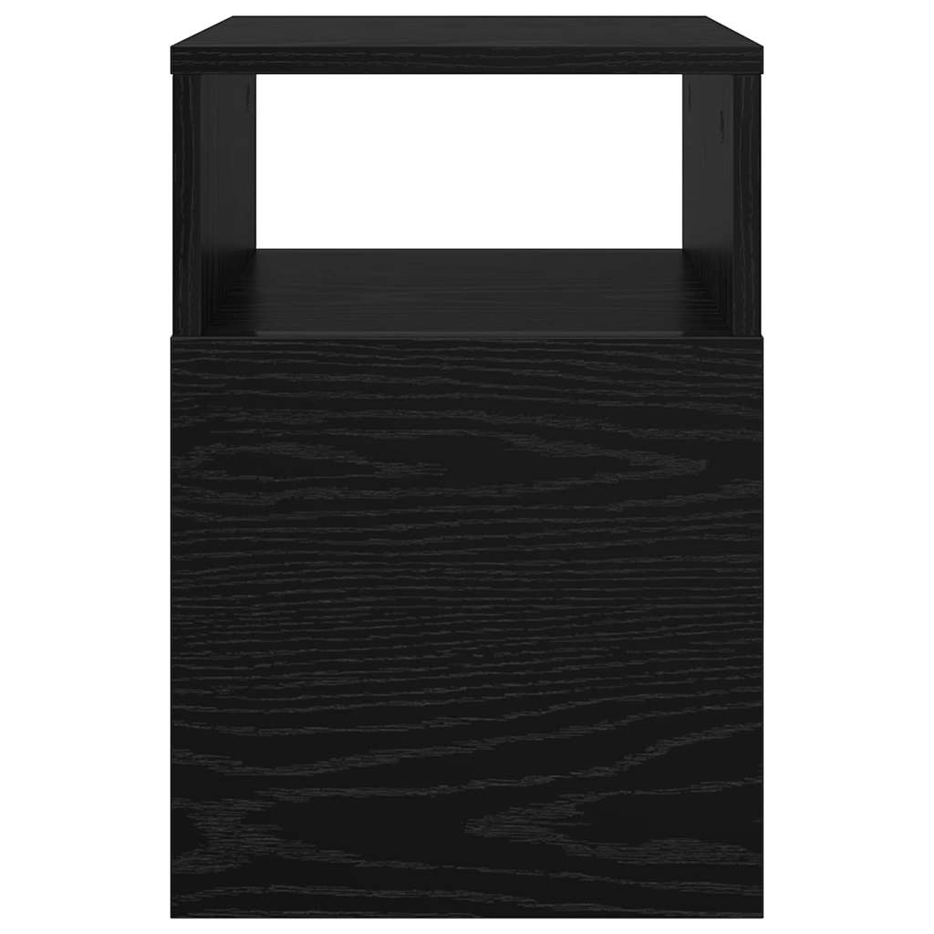 Avlastningsbord 2 pcs Svart Eik 30,5 x 30 x 45 cm