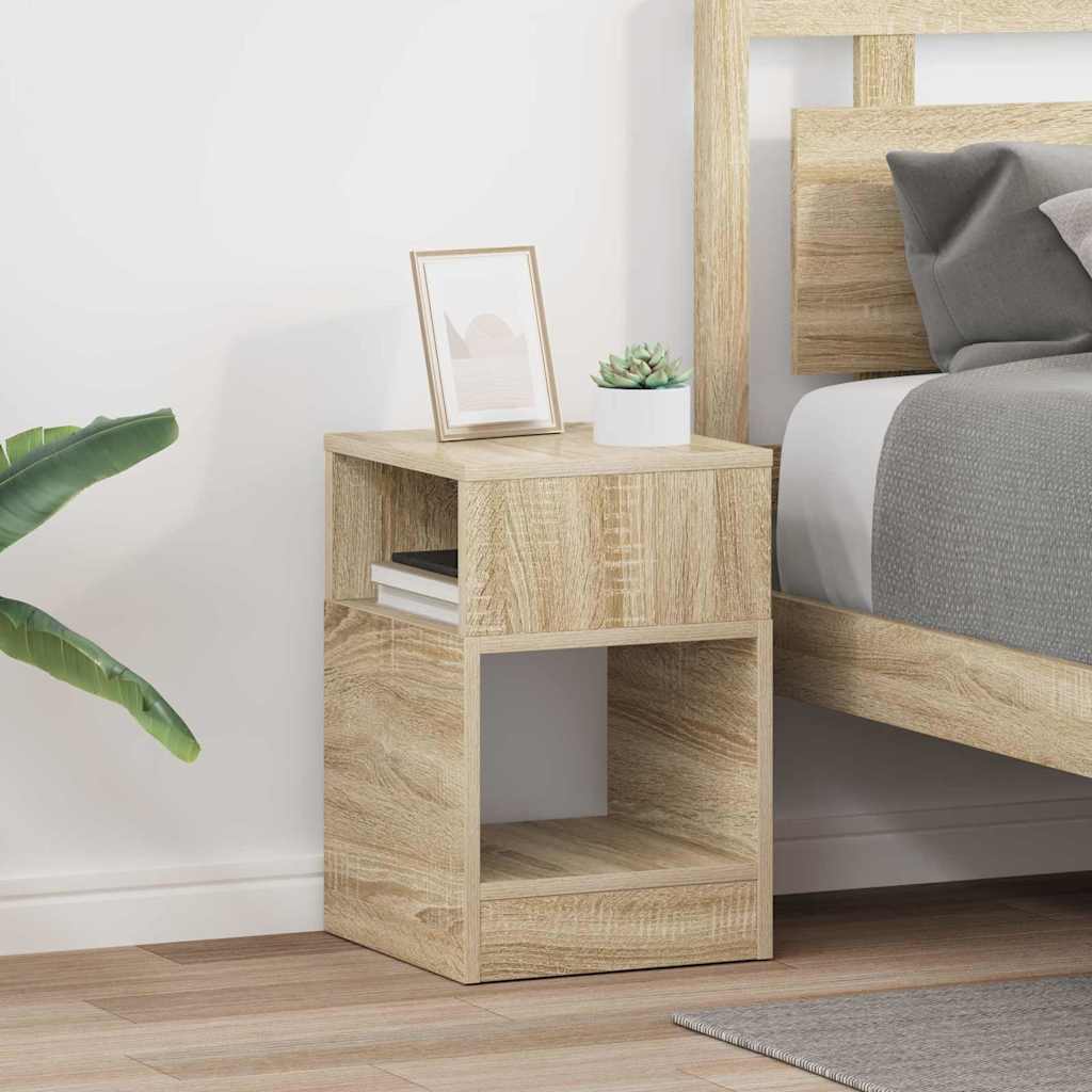 Avlastningsbord 2 pcs Sonoma eik 30,5 x 30 x 45 cm
