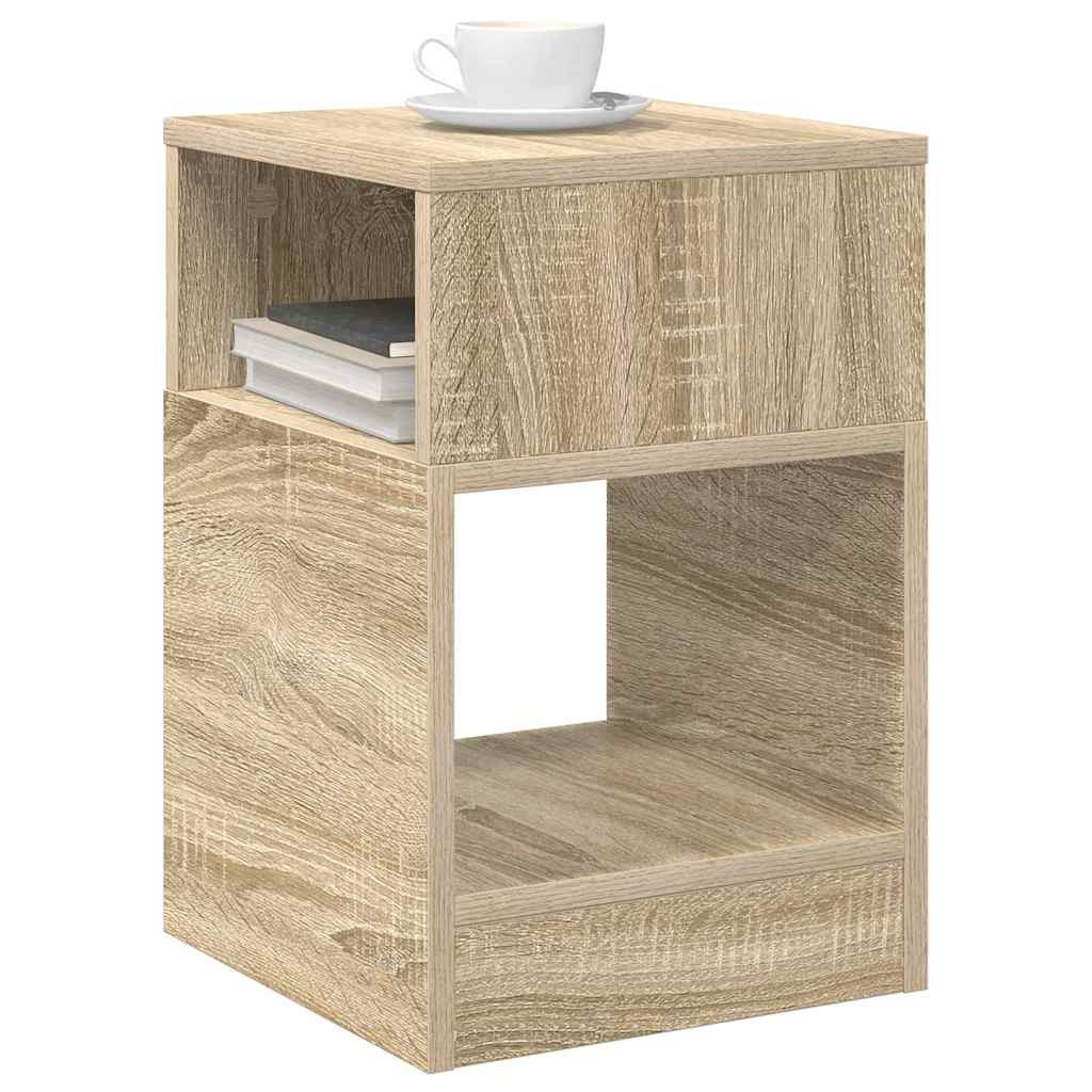 Avlastningsbord 2 pcs Sonoma eik 30,5 x 30 x 45 cm