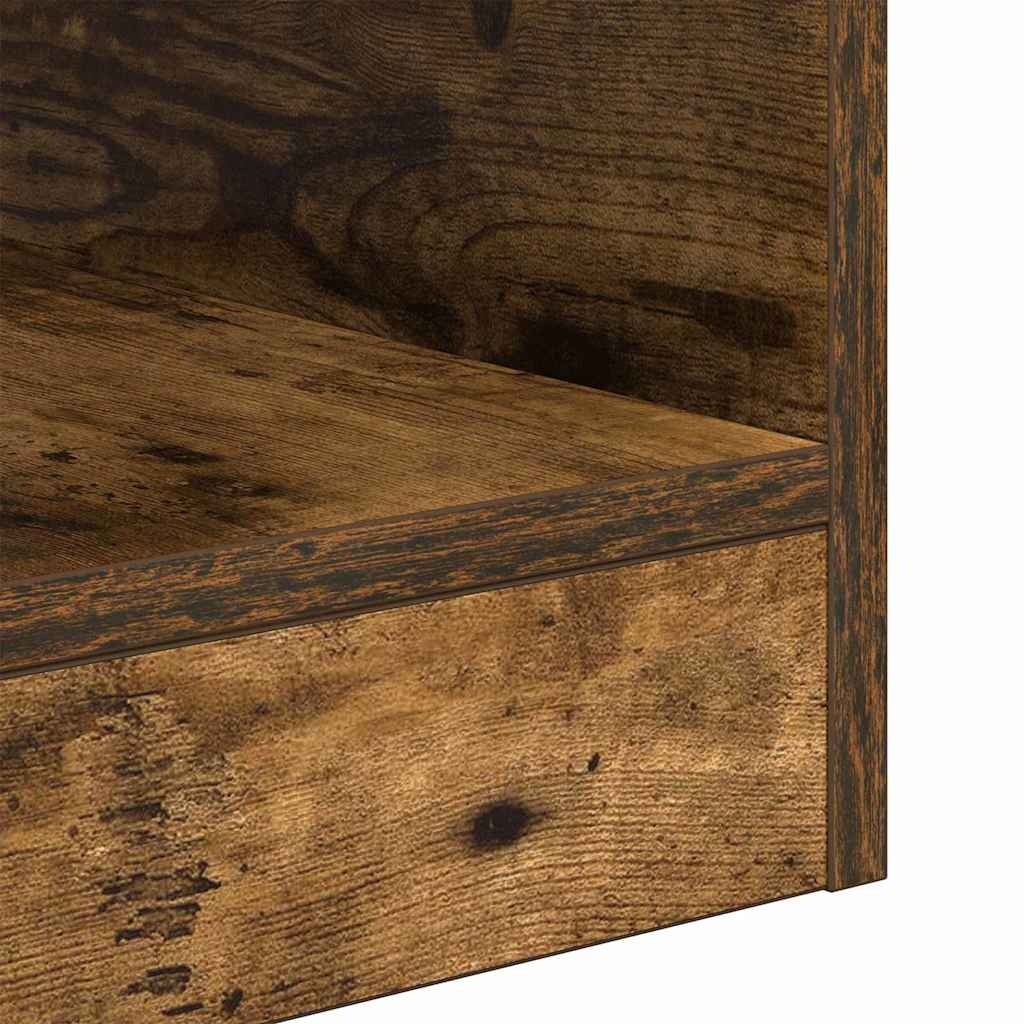 Avlastningsbord 2 pcs Røkt eik 30,5 x 30 x 45 cm Konstruert tre