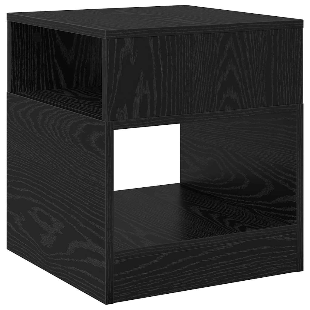 Avlastningsbord 2 pcs Svart Eik 40,5 x 40 x 45 cm