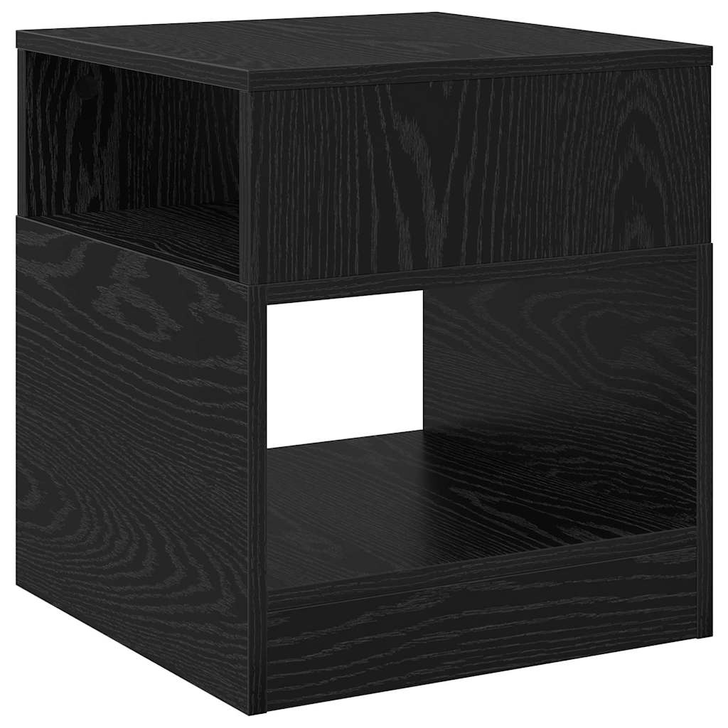 Avlastningsbord 2 pcs Svart Eik 40,5 x 40 x 45 cm