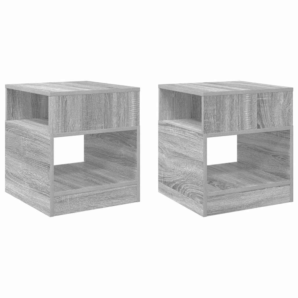 Avlastningsbord 2 pcs Grå Sonoma 40,5 x 40 x 45 cm