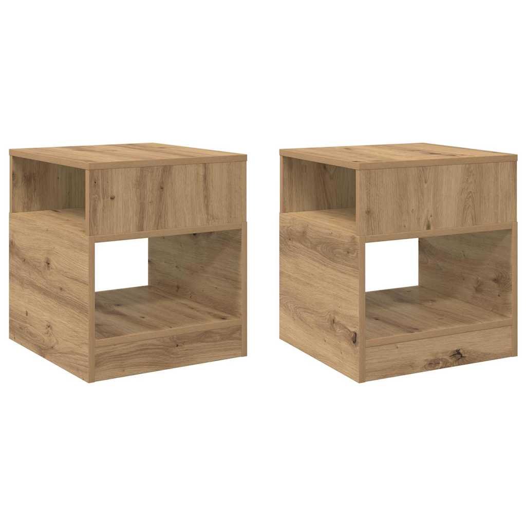 Avlastningsbord 2 pcs Artisan Eik 40,5 x 40 x 45 cm