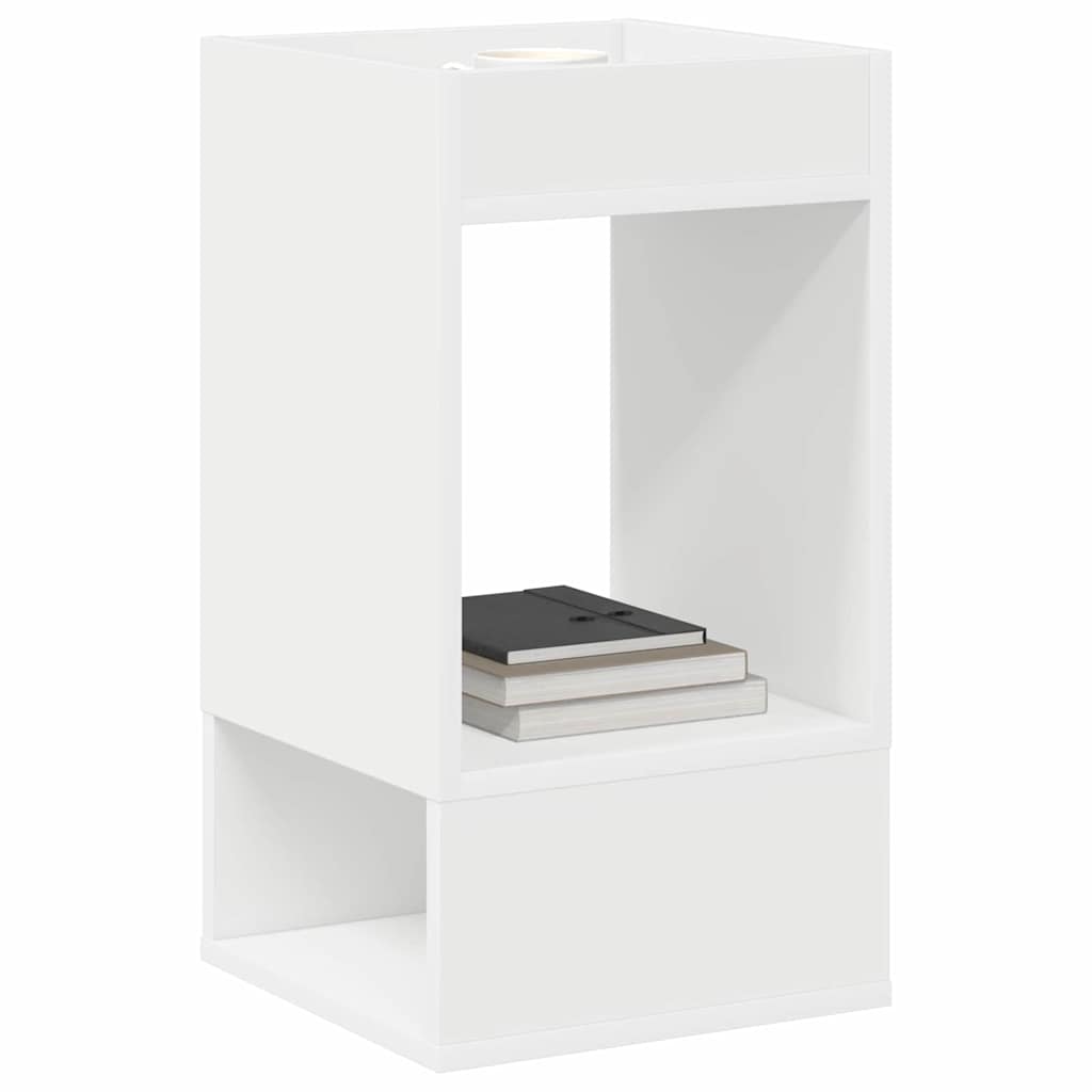 Avlastningsbord 2 pcs Hvit 30 x 30 x 56 cm Konstruert tre