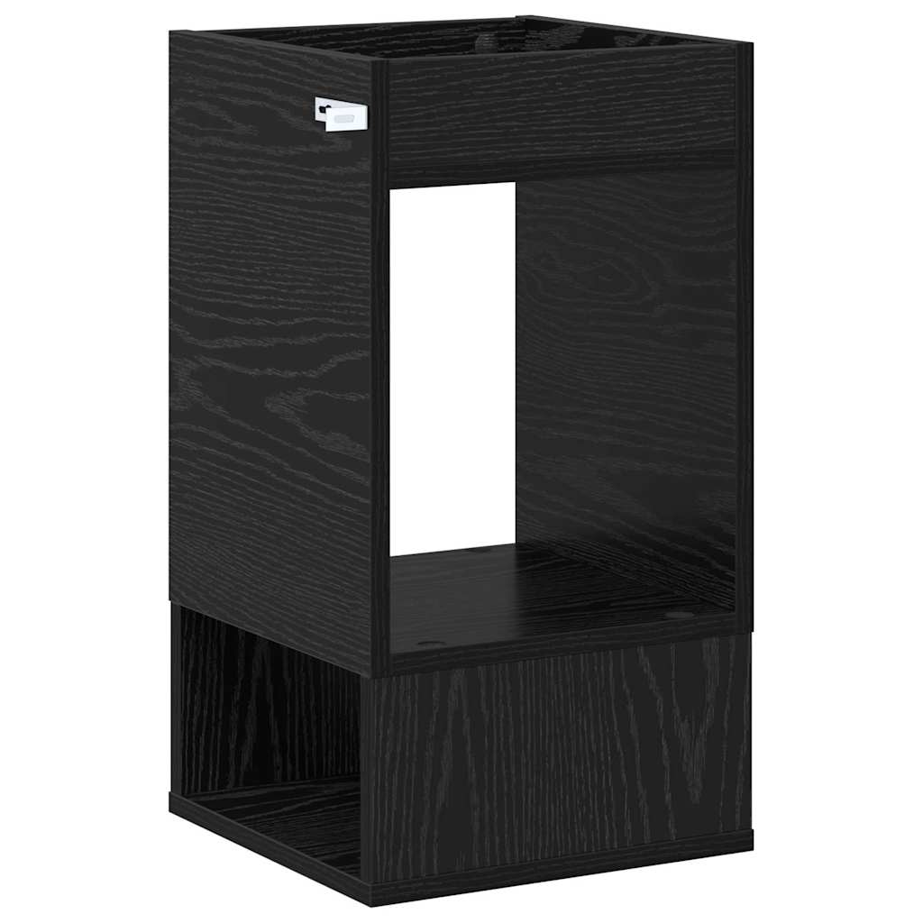 Avlastningsbord 2 pcs Svart Eik 30 x 30 x 56 cm Konstruert tre