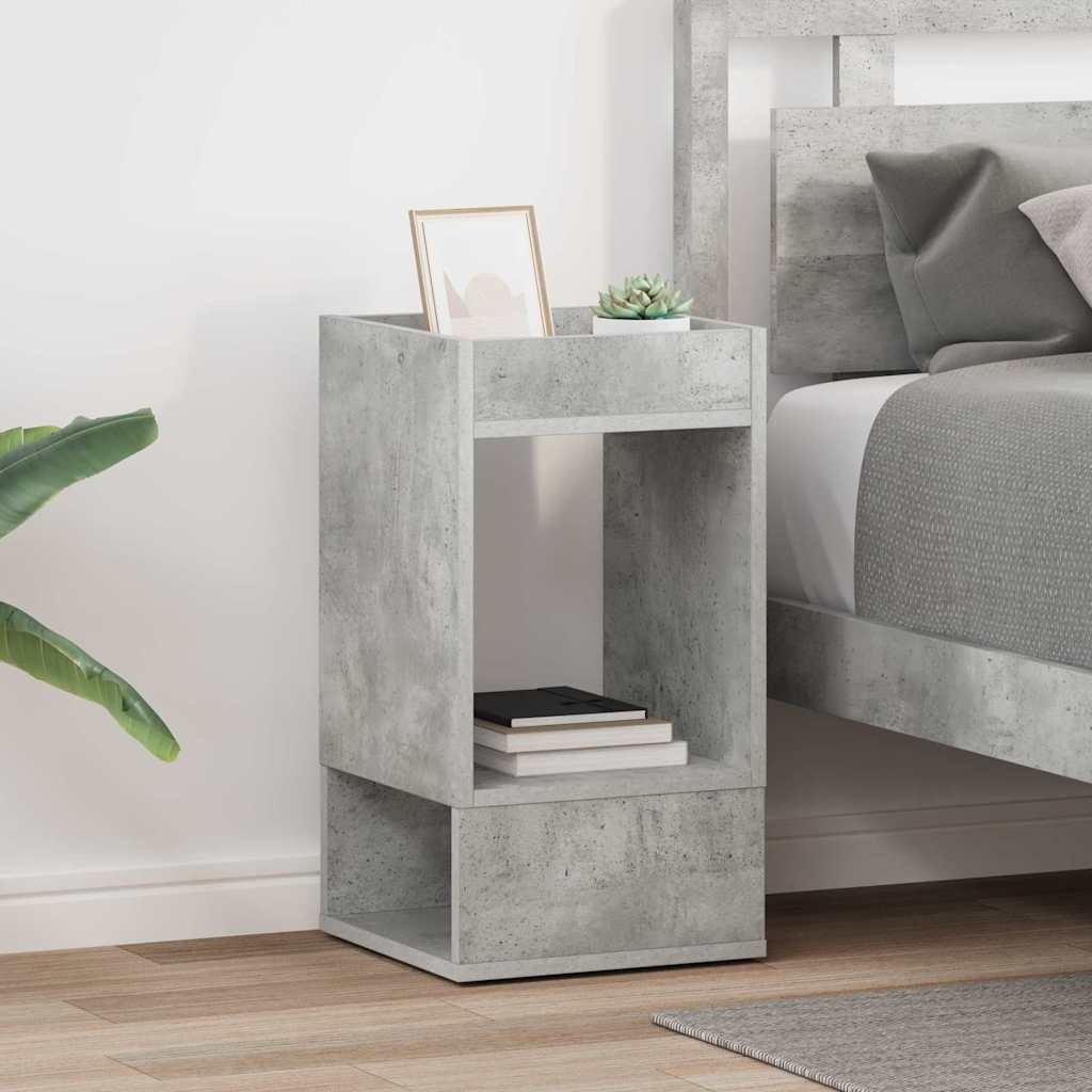 Avlastningsbord 2 pcs Betonggrå 30 x 30 x 56 cm Konstruert tre