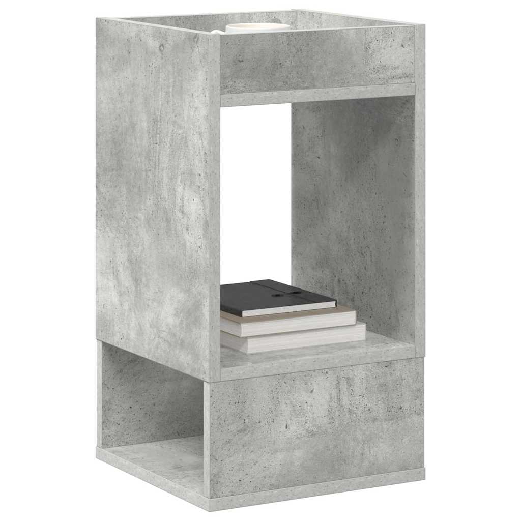 Avlastningsbord 2 pcs Betonggrå 30 x 30 x 56 cm Konstruert tre