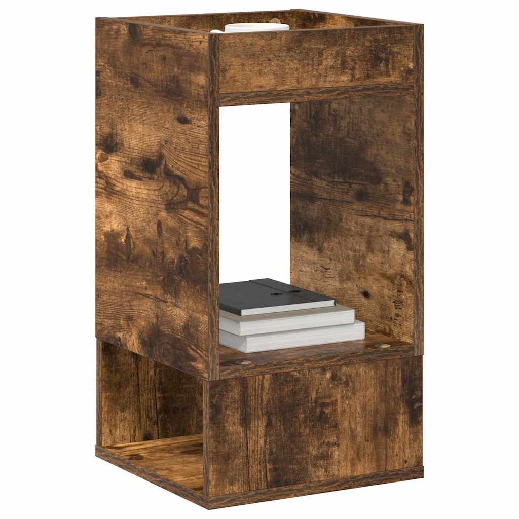 Avlastningsbord 2 pcs Røkt eik 30 x 30 x 56 cm Konstruert tre