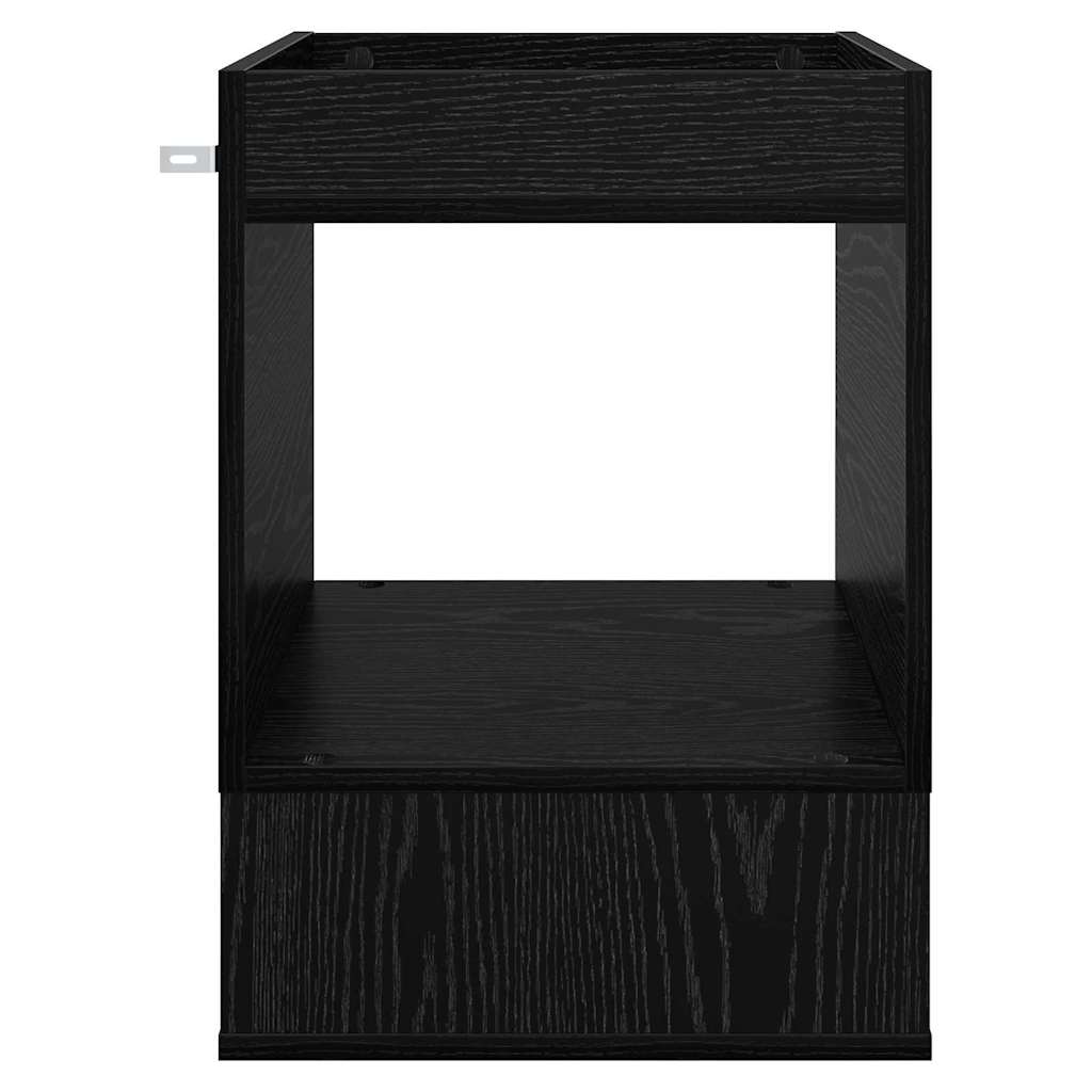 Avlastningsbord 2 pcs Svart Eik 40 x 40 x 56 cm Konstruert tre