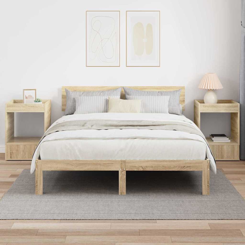Avlastningsbord 2 pcs Sonoma eik 40 x 40 x 56 cm Konstruert tre
