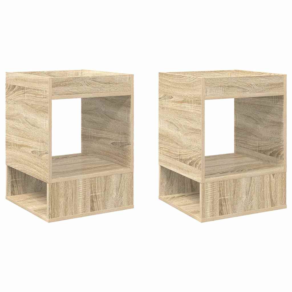 Avlastningsbord 2 pcs Sonoma eik 40 x 40 x 56 cm Konstruert tre
