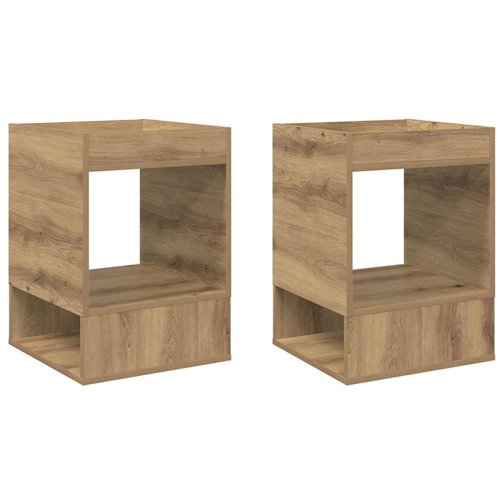 Avlastningsbord 2 pcs Artisan Eik 40 x 40 x 56 cm
