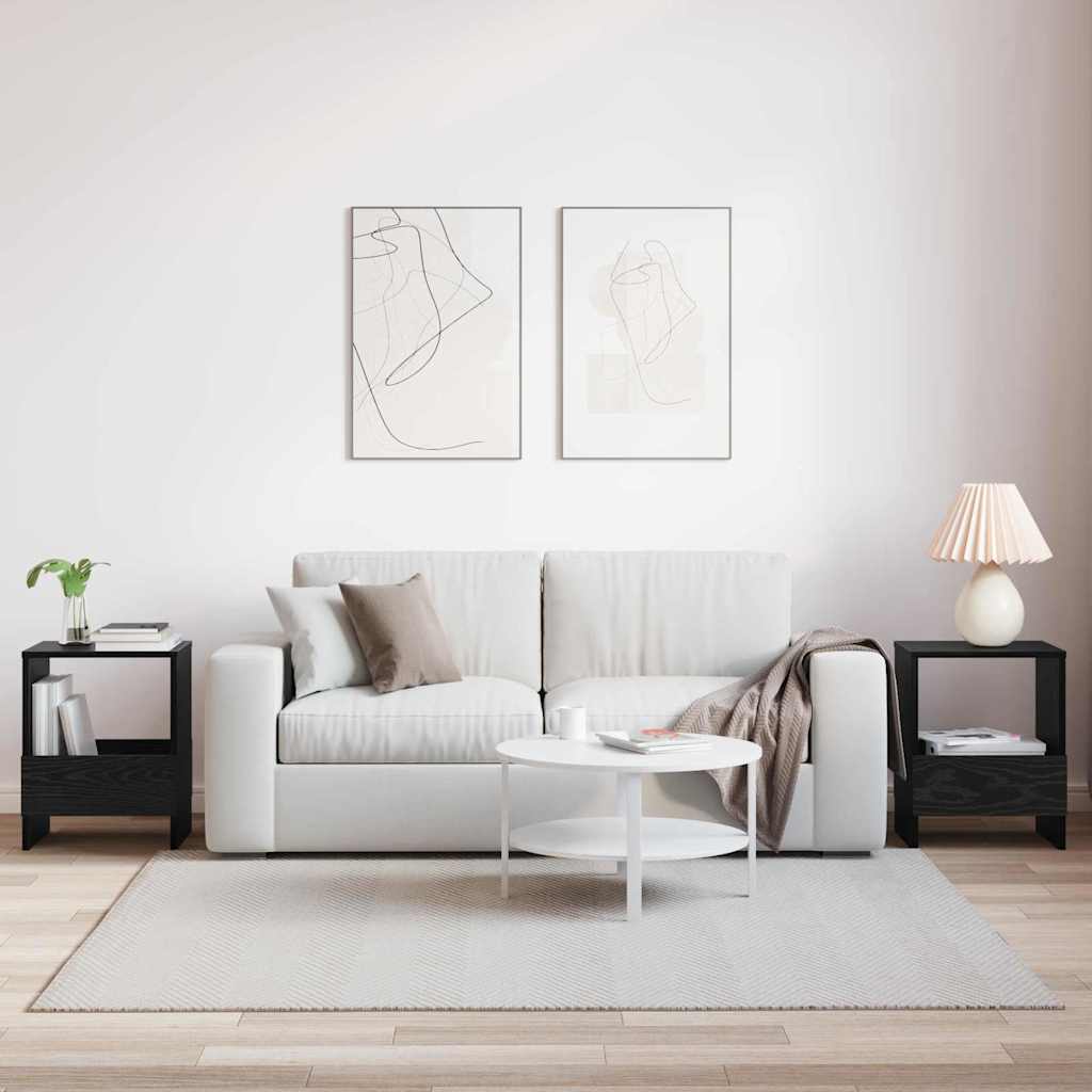 Magasinreol 2 pcs Svart Eik 35 x 30 x 45 cm