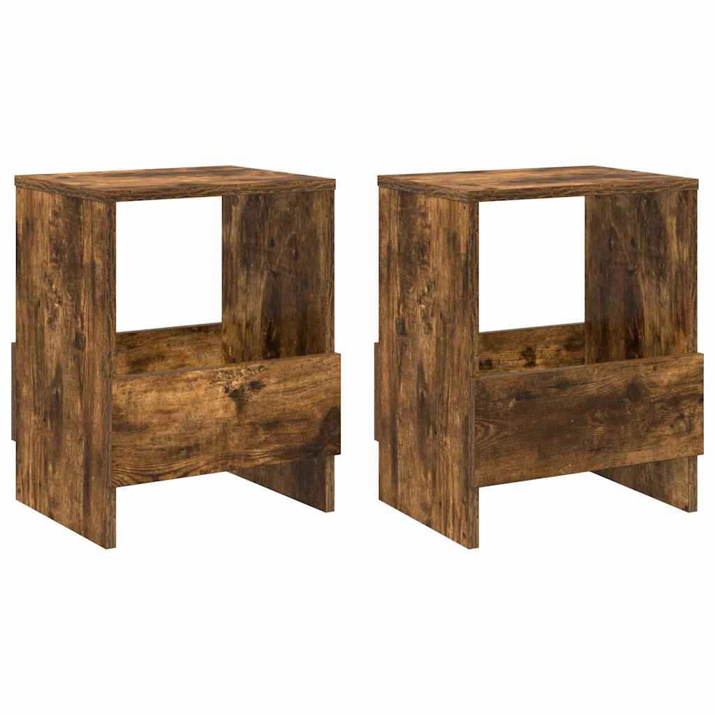 Magasinreol 2 pcs Røkt eik 35 x 30 x 45 cm