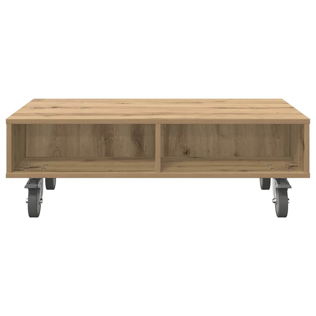 Sidebord med hjul Artisan Eik 90 x 50 x 30 cm Konstruert tre
