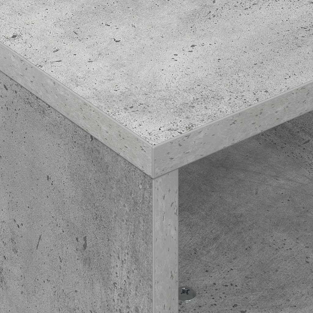 Sidebord med hjul Betonggrå 50,5 x 50 x 30 cm Konstruert tre