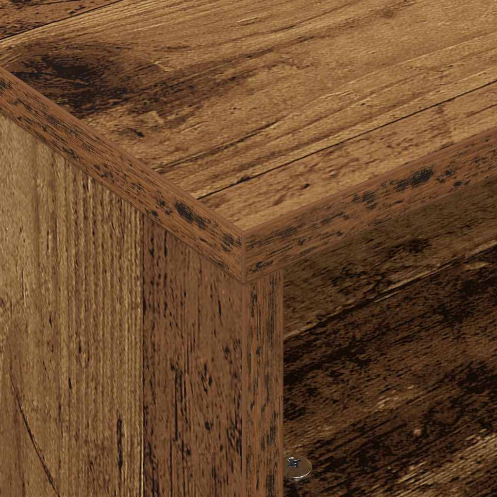 Sidebord med hjul Gammelt tre 50,5 x 50 x 30 cm Konstruert tre