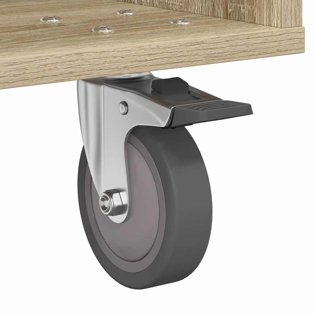 Nattbord 2 pcs Sonoma eik 40,5 x 40 x 48 cm Konstruert tre