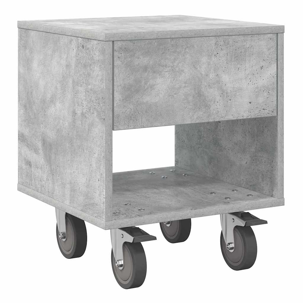 Nattbord Betonggrå 40,5 x 40 x 48 cm Konstruert tre
