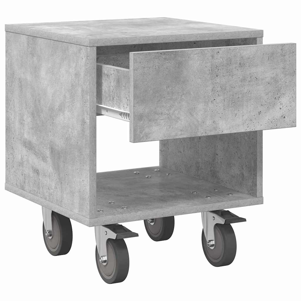Nattbord Betonggrå 40,5 x 40 x 48 cm Konstruert tre
