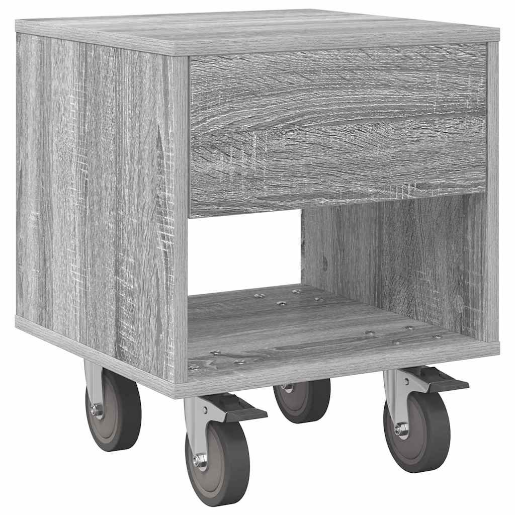 Nattbord 2 pcs Grå Sonoma 40,5 x 40 x 48 cm Konstruert tre