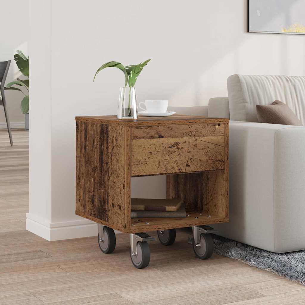 Nattbord Gammelt tre 40,5 x 40 x 48 cm Konstruert tre
