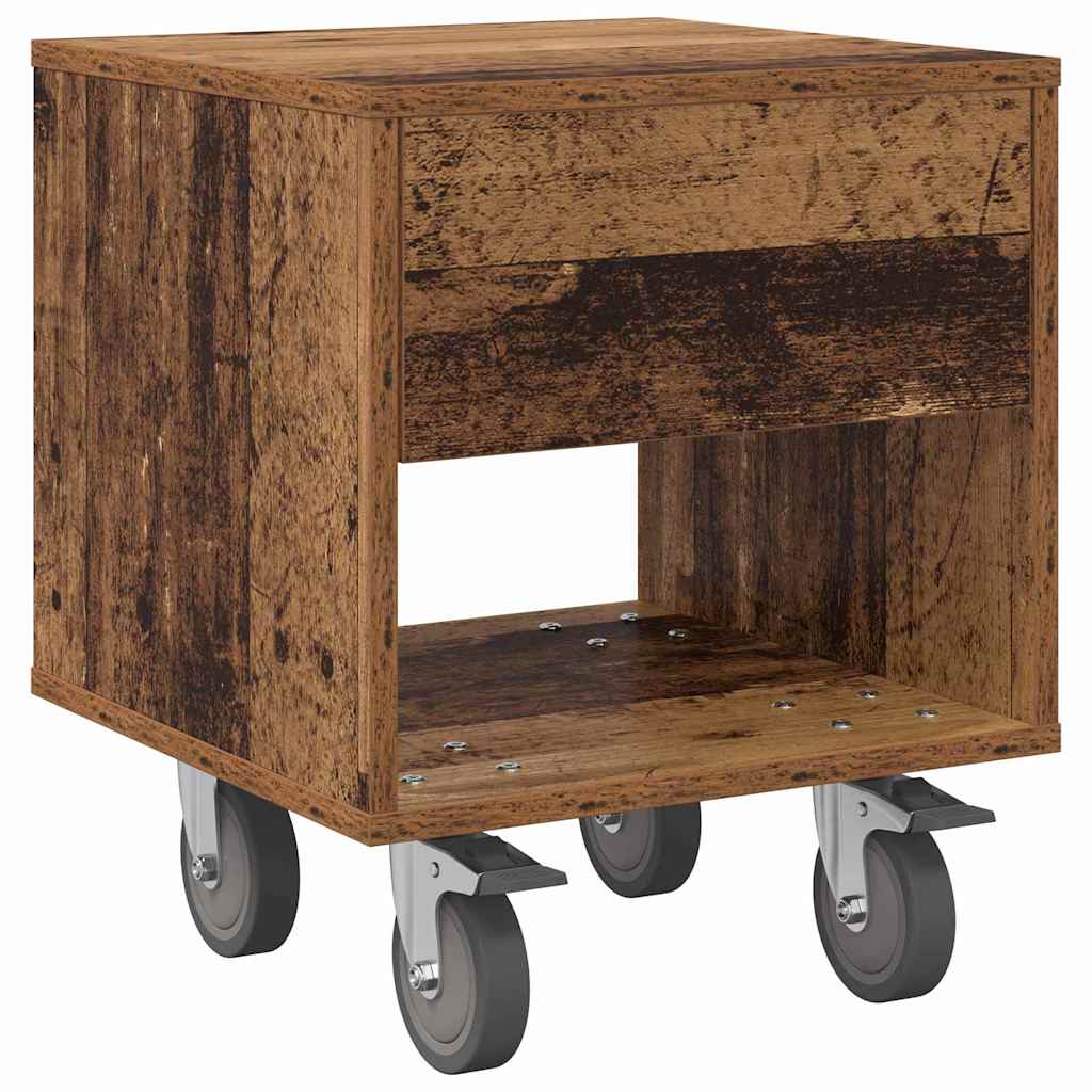 Nattbord 2 pcs Gammelt tre 40,5 x 40 x 48 cm Konstruert tre