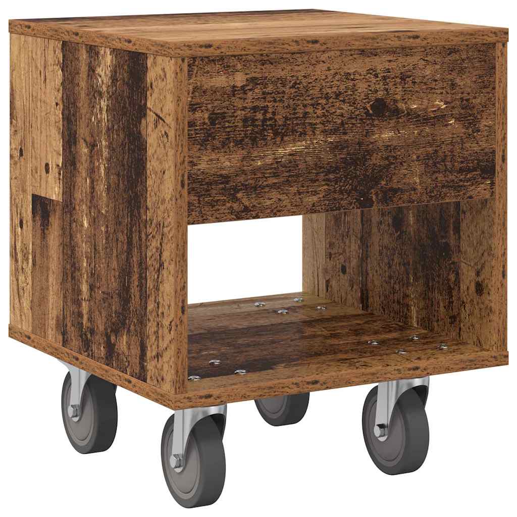 Nattbord 2 pcs Gammelt tre 40,5 x 40 x 48 cm Konstruert tre