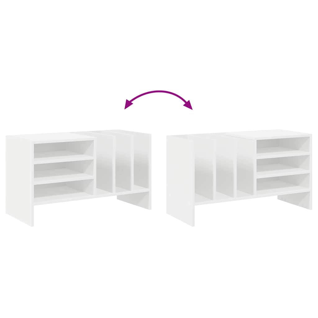 Plateskap med hylle Hvit 78,5 x 35 x 45 cm Konstruert tre