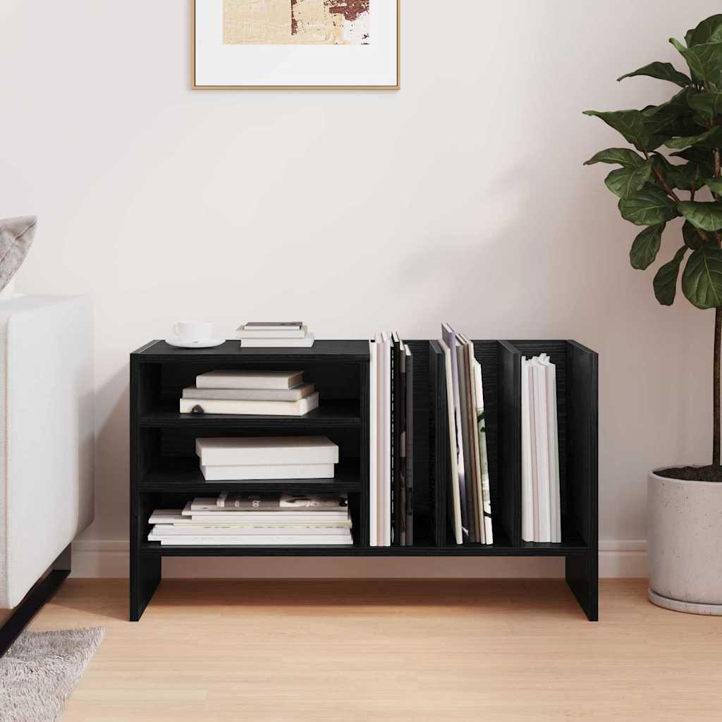 Plateskap med hylle Svart Eik 78,5 x 35 x 45 cm Konstruert tre