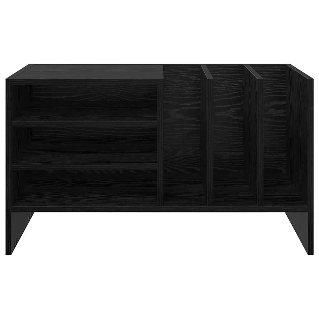Plateskap med hylle Svart Eik 78,5 x 35 x 45 cm Konstruert tre