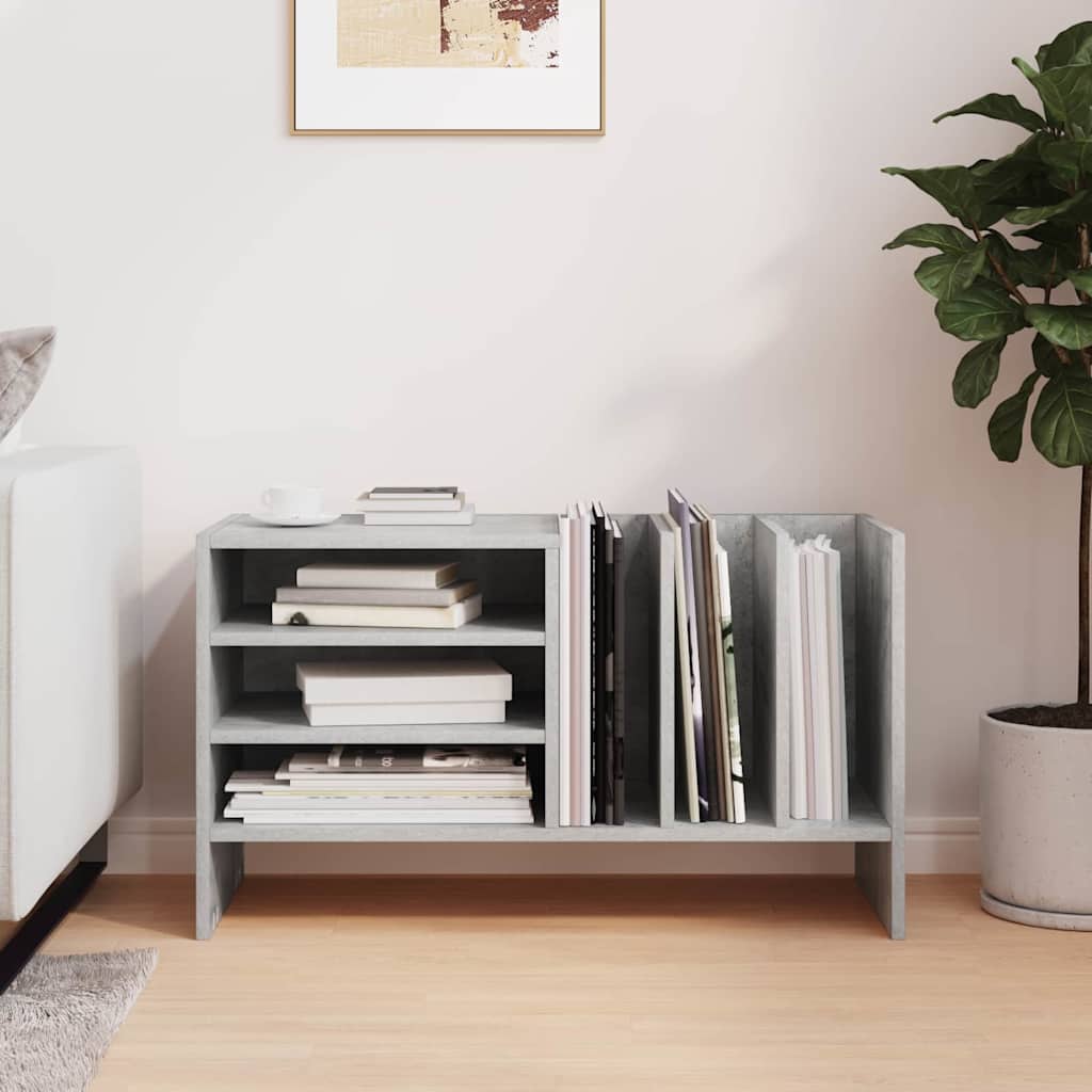 Plateskap med hylle Betonggrå 78,5 x 35 x 45 cm Konstruert tre