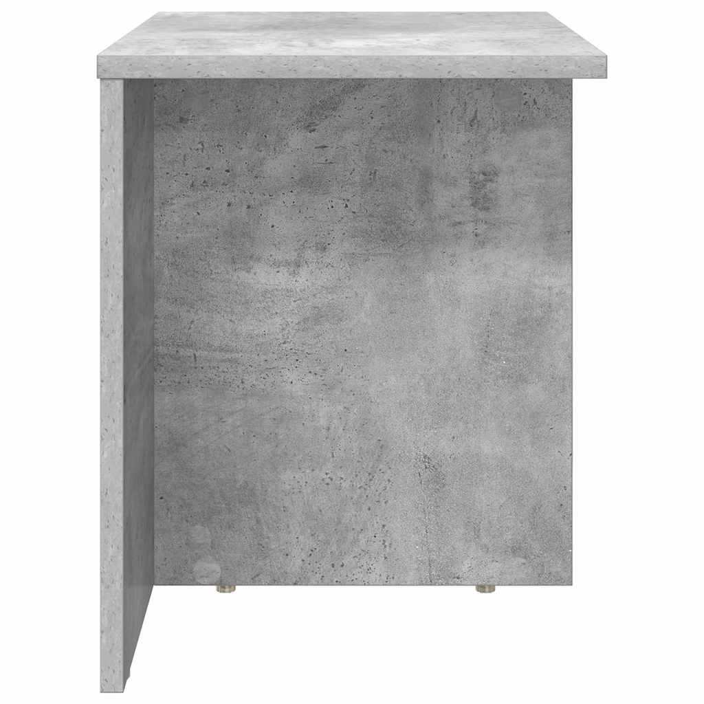 Avlastningsbord 2 pcs Betonggrå 37 x 32 x 40 cm Konstruert tre