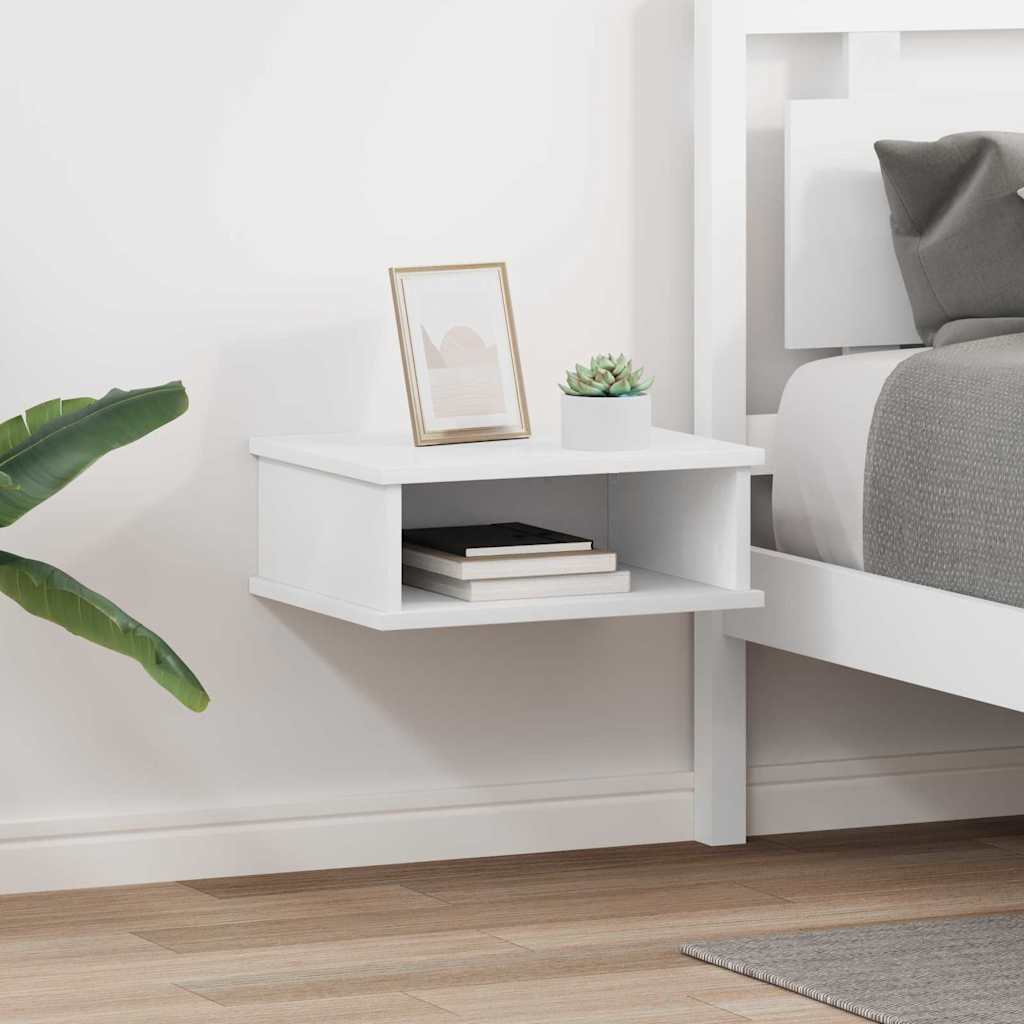 Nattbord 2 pcs Hvit 40 x 31 x 15 cm Konstruert tre