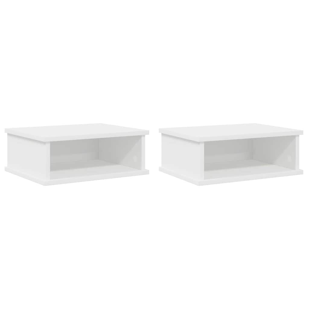 Nattbord 2 pcs Hvit 40 x 31 x 15 cm Konstruert tre