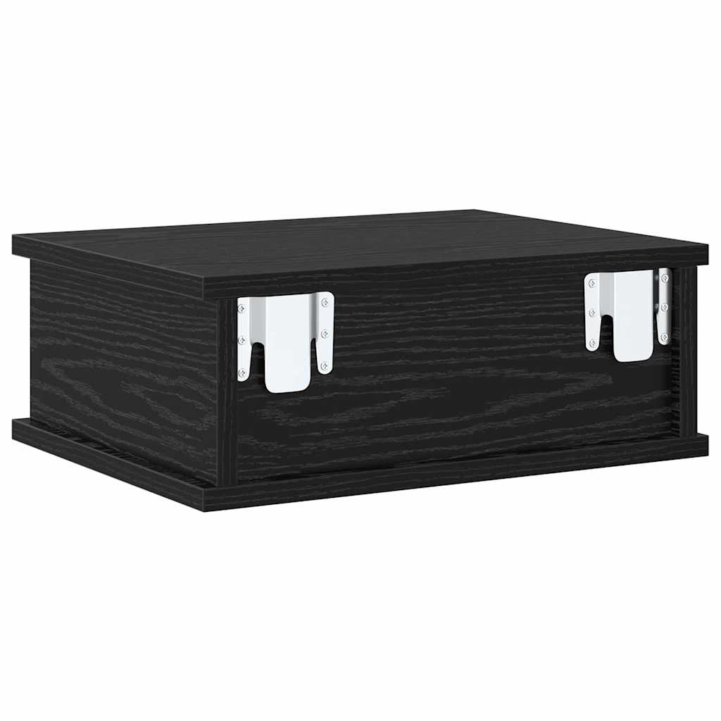 Nattbord 2 pcs Svart Eik 40 x 31 x 15 cm Konstruert tre