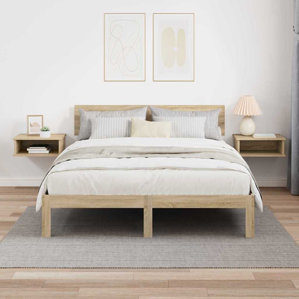 Nattbord 2 pcs Sonoma eik 40 x 31 x 15 cm Konstruert tre