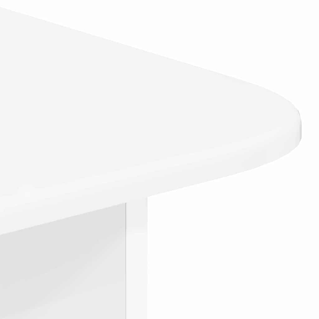 Kaffebord Høyglanset hvit 93 x 53 x 33 cm Konstruert tre