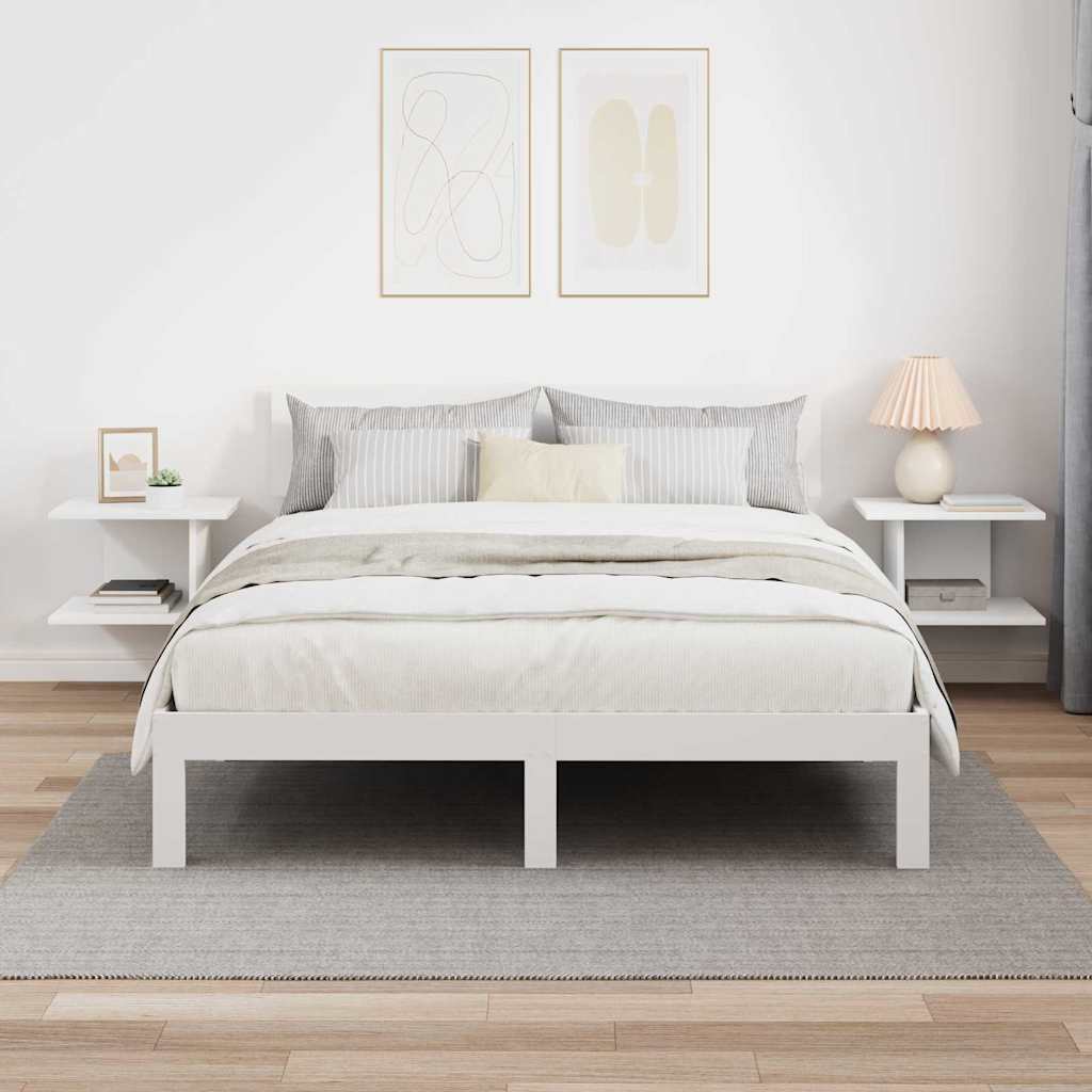 Nattbord 2 pcs Hvit 40 x 30 x 25 cm Konstruert tre