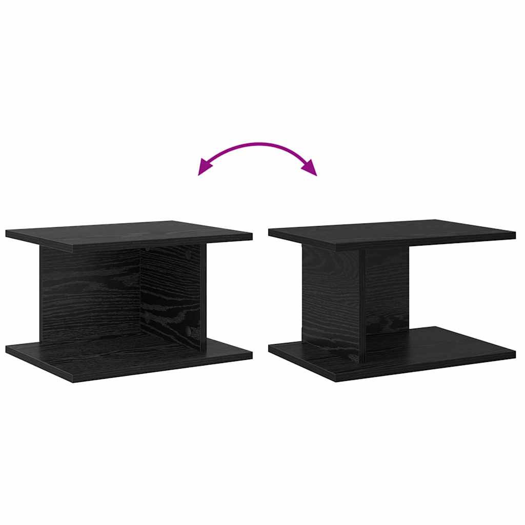 Nattbord 2 pcs Svart Eik 40 x 30 x 25 cm Konstruert tre
