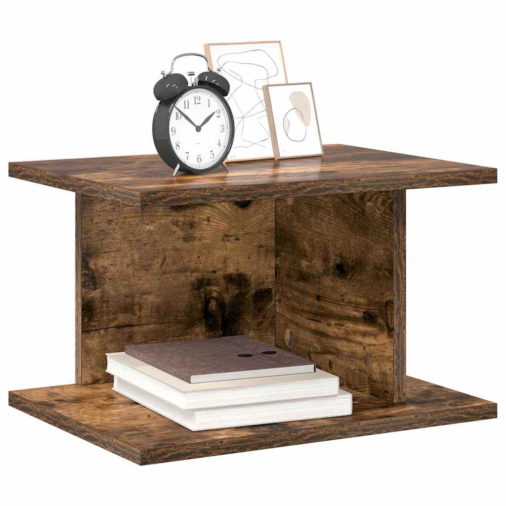 Nattbord 2 pcs Røkt eik 40 x 30 x 25 cm Konstruert tre