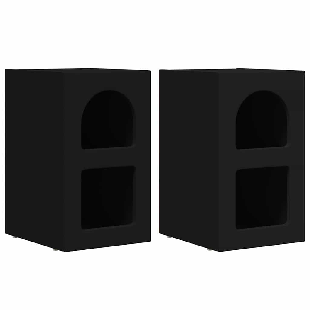 Nattbord ELST 2 stk. Svart 29,5 x 33,5 x 50 cm Konstruert tre
