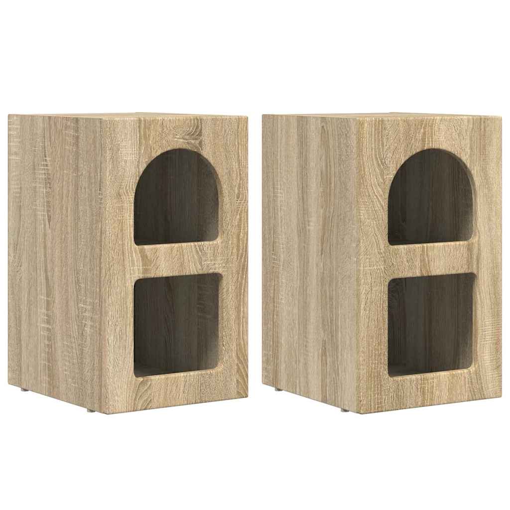 Nattbord ELST 2 stk. Sonoma eik 29,5 x 33,5 x 50 cm