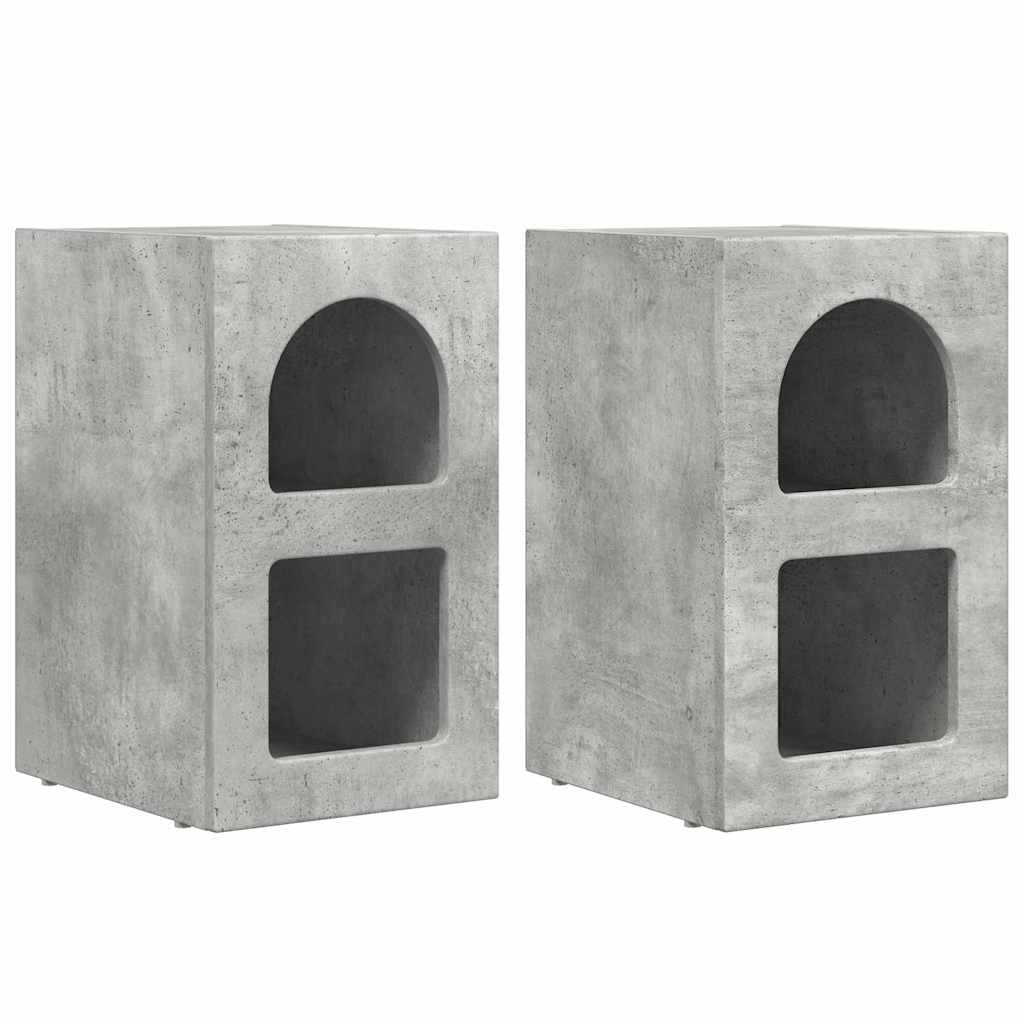 Nattbord ELST 2 stk. Betonggrå 29,5 x 33,5 x 50 cm