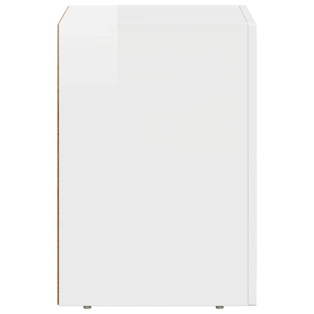 Nattbord ELST Høyglanset hvit 29,5 x 33,5 x 50 cm