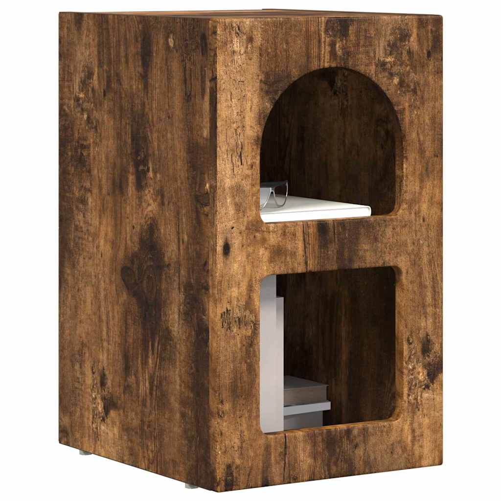 Nattbord ELST Røkt eik 29,5 x 33,5 x 50 cm Konstruert tre