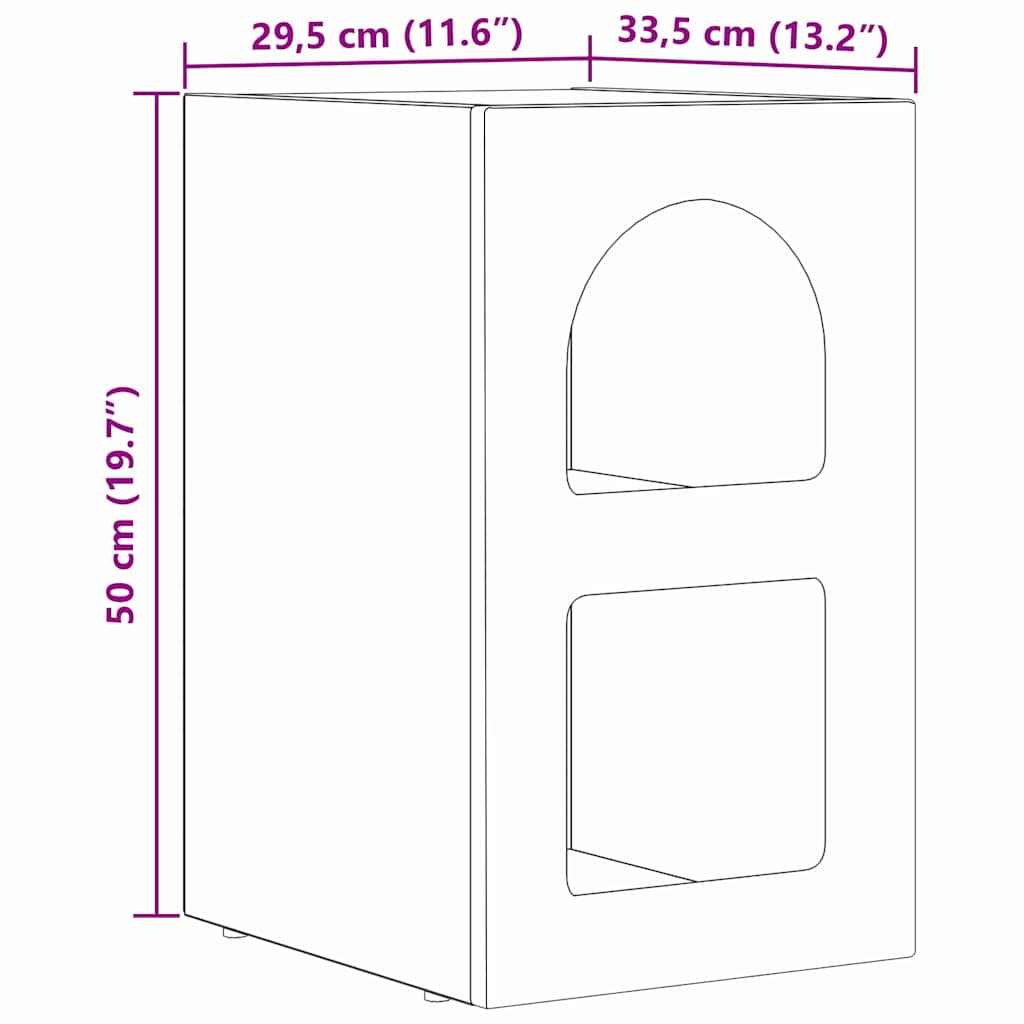Nattbord ELST Røkt eik 29,5 x 33,5 x 50 cm Konstruert tre